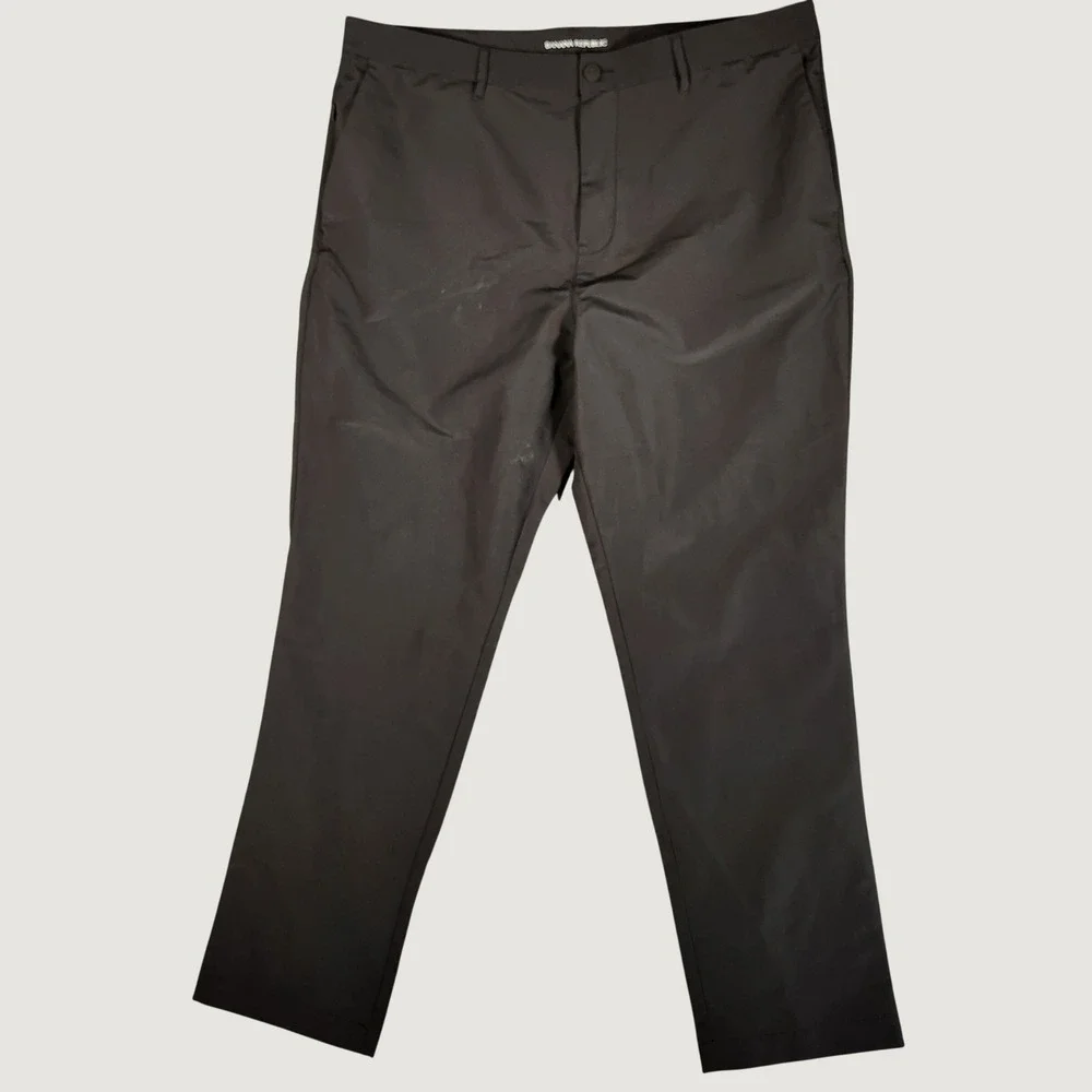 Banana Republic Pants Mens 40x30 Performance Tech Chino Black EUC